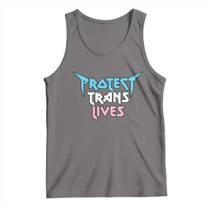 Protect Trans Lives Tank Top Heavy Metal TS10 Deep Heather Print Your Wear