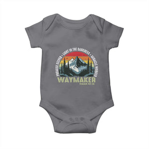 Religious Christian Waymaker Baby Onesie Promise Keeper Light In The Darkness Miracle Worker TS11 Charcoal Print Your Wear