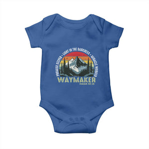 Religious Christian Waymaker Baby Onesie Promise Keeper Light In The Darkness Miracle Worker TS11 Royal Blue Print Your Wear