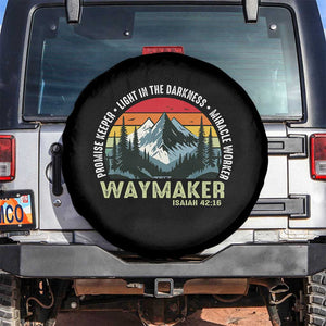 Religious Christian Waymaker Spare Tire Cover Promise Keeper Light In The Darkness Miracle Worker TS11 No hole Black Print Your Wear