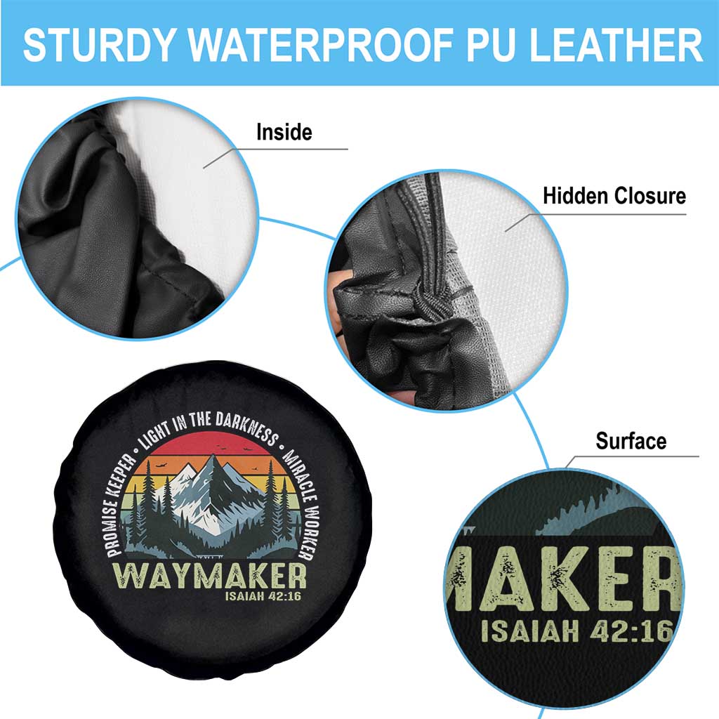 Religious Christian Waymaker Spare Tire Cover Promise Keeper Light In The Darkness Miracle Worker TS11 Print Your Wear
