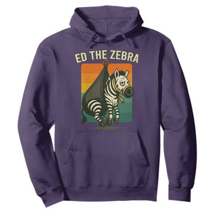 Retro Ed the Zebra Meme Hoodie Funny Viral Escape Animal TS02 Purple Print Your Wear