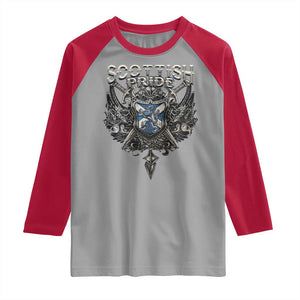 Scottish Pride Celtic Scotland Lion Rampant Raglan Shirt TS11 Sport Gray Red Print Your Wear