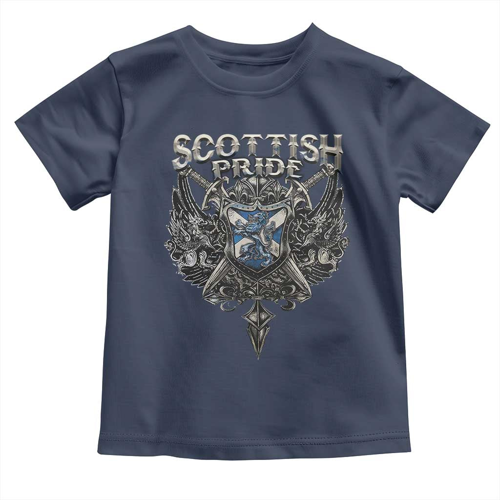 Scottish Pride Celtic Scotland Lion Rampant Toddler T Shirt TS11 Navy Print Your Wear