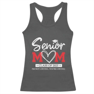 Senior Mom Class Of 2025 Graduate Racerback Tank Top TS11 Dark Heather Print Your Wear