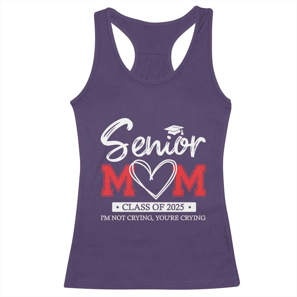 Senior Mom Class Of 2025 Graduate Racerback Tank Top TS11 Purple Print Your Wear