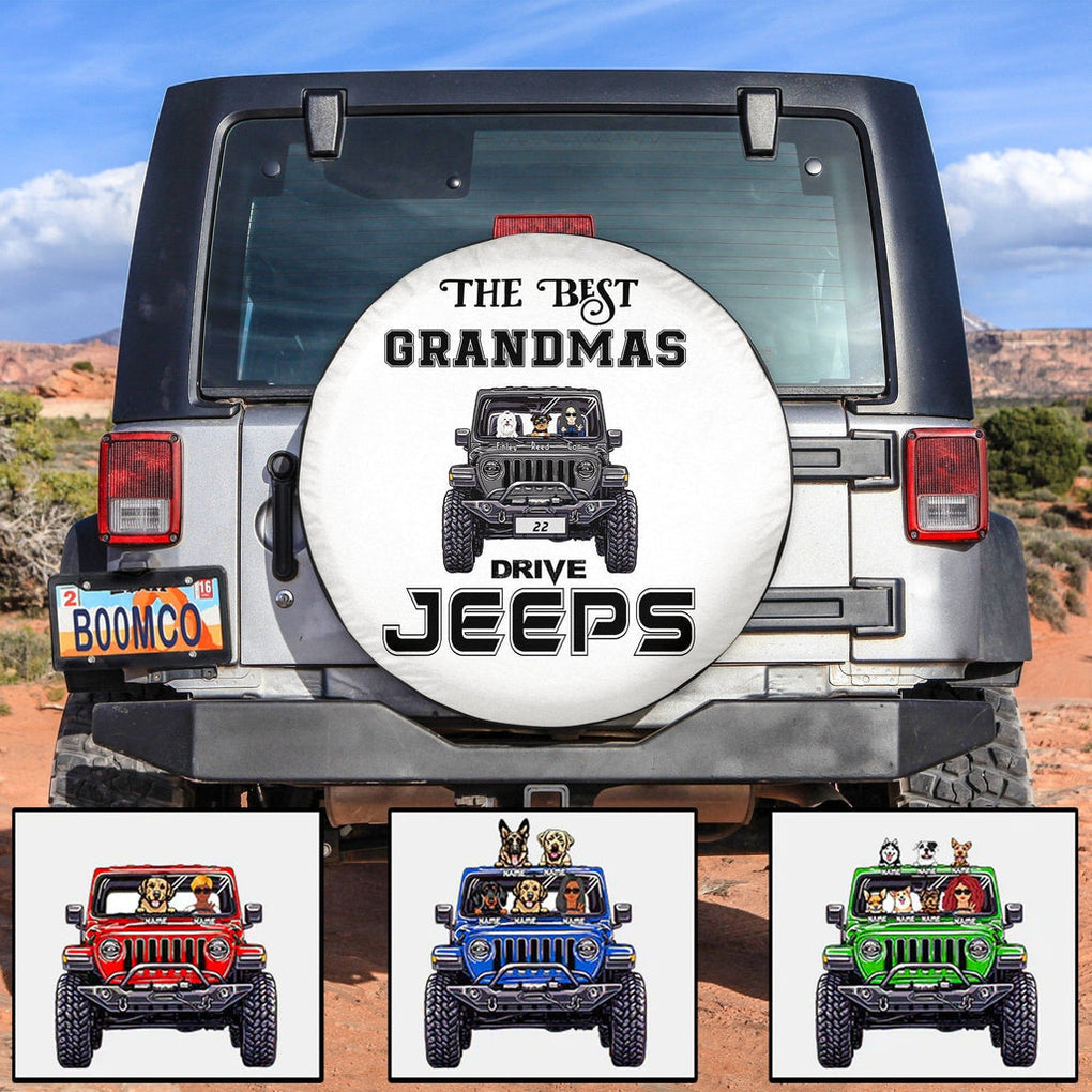 Personalized JP Tire Cover, The Best Grandmas Grandpas Drive JPs CTM Custom - Printyourwear