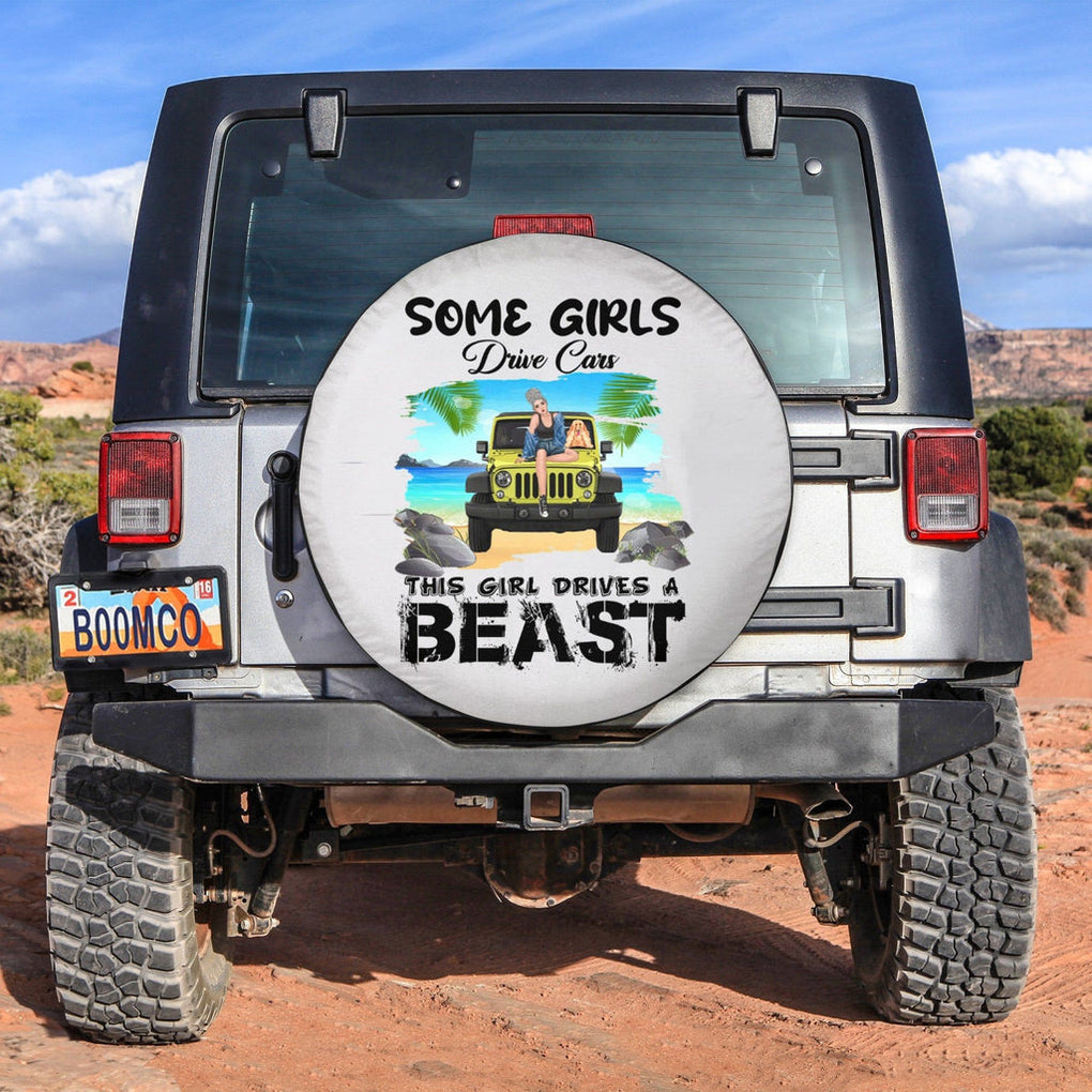 Personalized JP Tire Cover, JP Girl Off Road Some Girls Drive Cars, This Girl Drive A Beast CTM Custom - Printyourwear