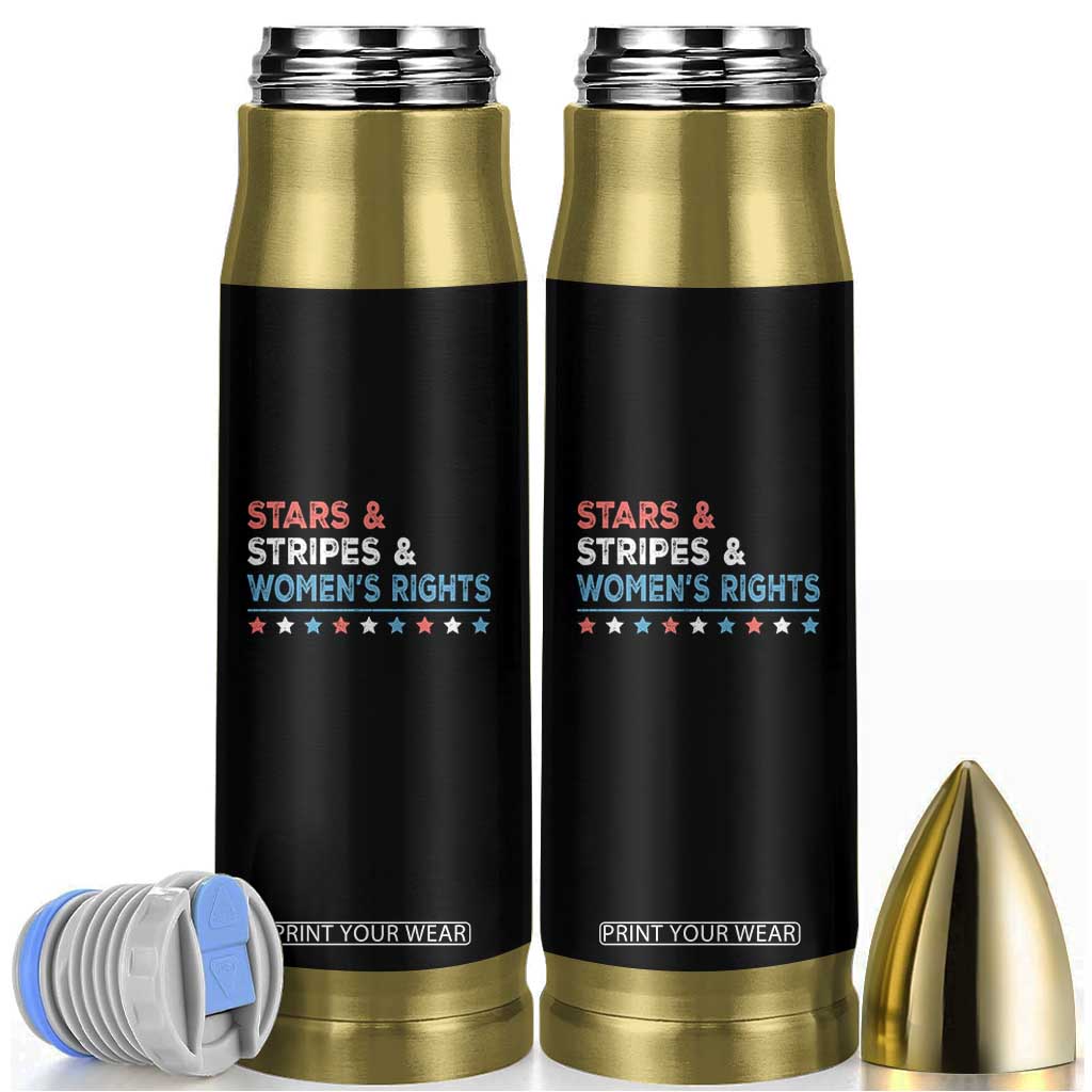 Stars Stripes And Women's Rights Bullet Tumbler 4th Of July Equal Rights TS11 Black Print Your Wear