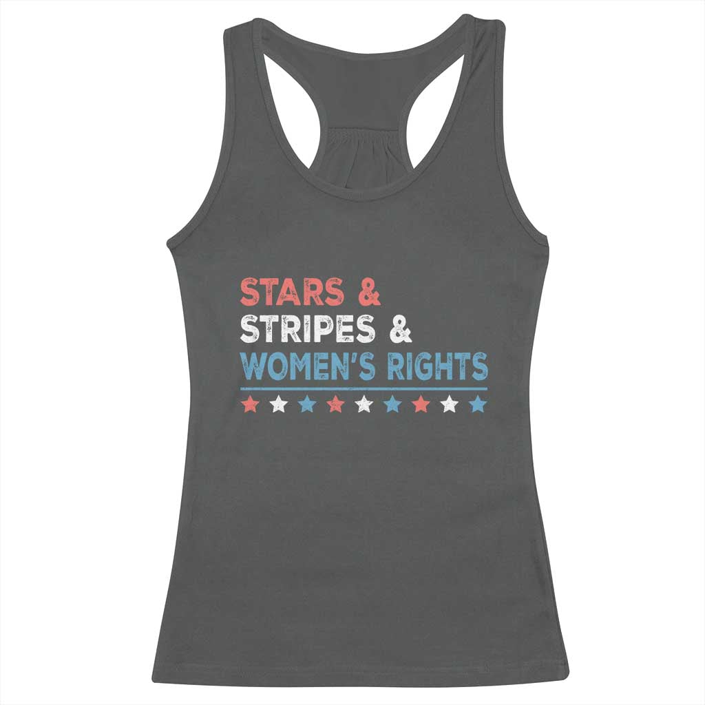 Stars Stripes And Women's Rights Racerback Tank Top 4th Of July Equal Rights TS11 Dark Heather Print Your Wear