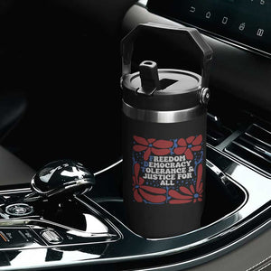 Subtle FDT Flip Straw Tumbler Freedom Democracy Tolerence and Justice For All TS02 Print Your Wear