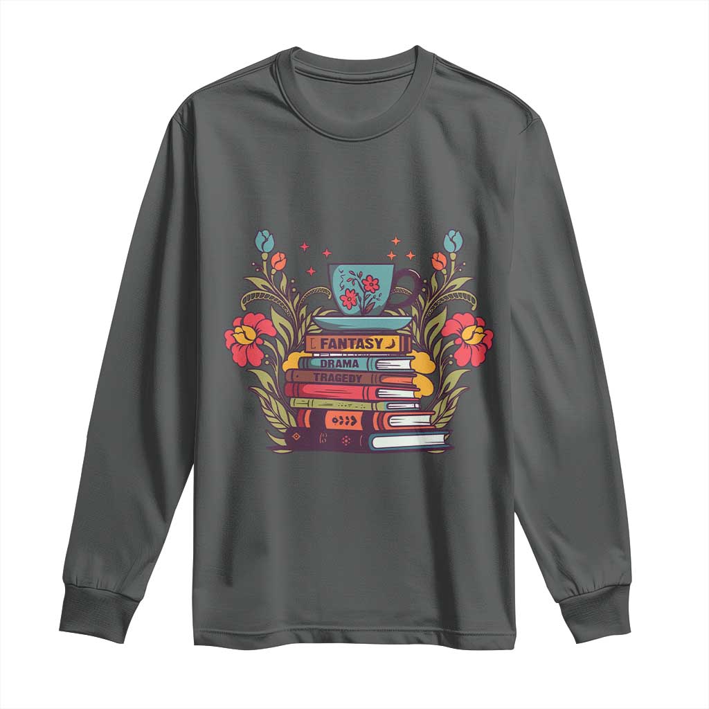 Subtle FDT Long Sleeve Shirt Fantasy Drama Tragedy Book Lover TS02 Dark Heather Print Your Wear