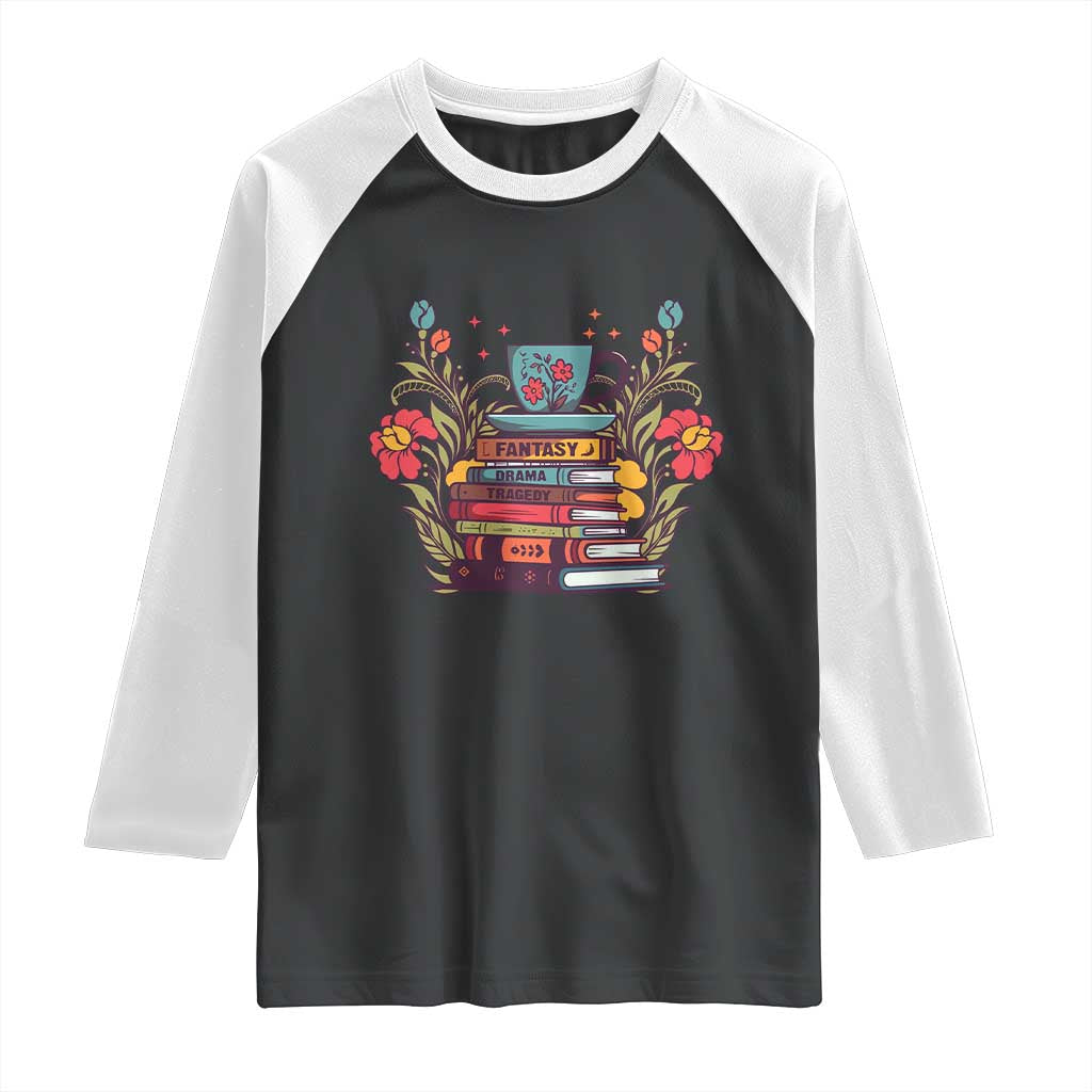 Subtle FDT Raglan Shirt Fantasy Drama Tragedy Book Lover TS02 Black White Print Your Wear