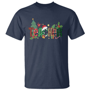 Teacher Christmas T Shirt Merry Xmas Gifts TS02 Navy Printyourwear