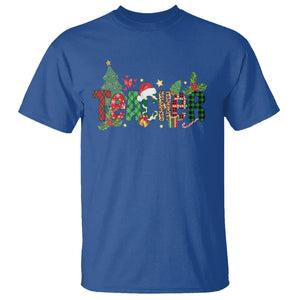 Teacher Christmas T Shirt Merry Xmas Gifts TS02 Royal Blue Printyourwear