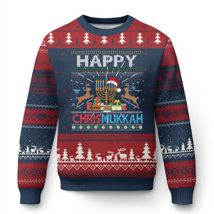 Xmas Hanukkah Ugly Christmas Sweater Happy Chrismukkah Funny Jewish Chanukah TS09 Print Your Wear