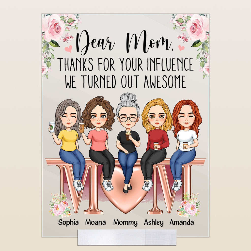 Personalized Thanks For Your Influence Were Awesome Acrylic Plaque CTM Acrylic Table Sign 4