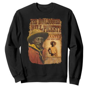 The Bulldogger Bill Pickett Sweatshirt Texan Rodeo Legend TS11 Black Print Your Wear