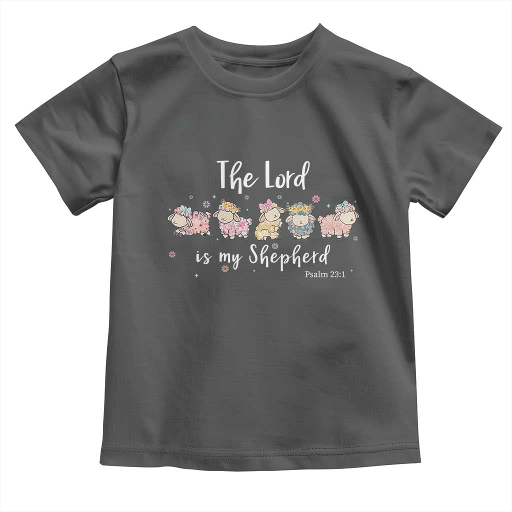 The Lord Is My Shepherd Toddler T Shirt Christian Easter Day Religious Sheep TS11 Dark Heather Print Your Wear
