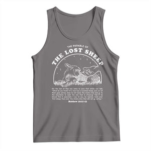 The Parable Of The Lost Sheep Tank Top Christian Bible Verse TS11 Deep Heather Print Your Wear