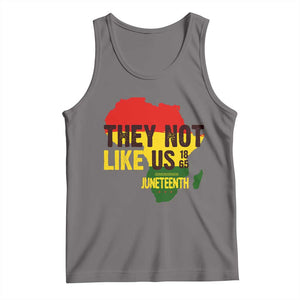They Not Like Us Juneteenth 1865 Tank Top Afrocentric Africa Map Black Pride TS02 Deep Heather Print Your Wear