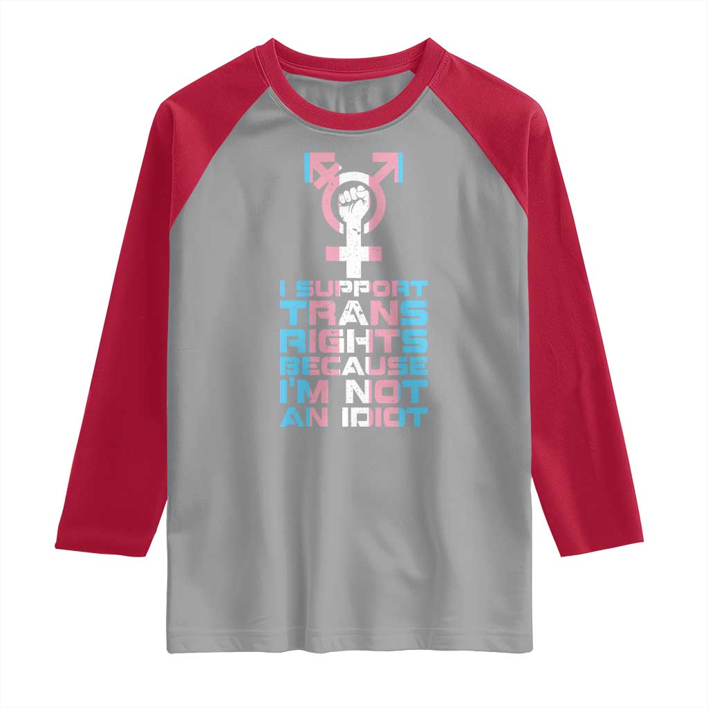 Trans Ally Raglan Shirt Transgender Pride Flag Support TS10 Sport Gray Red Print Your Wear