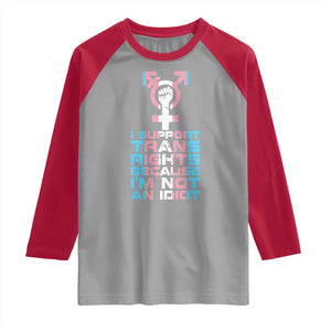 Trans Ally Raglan Shirt Transgender Pride Flag Support TS10 Sport Gray Red Print Your Wear