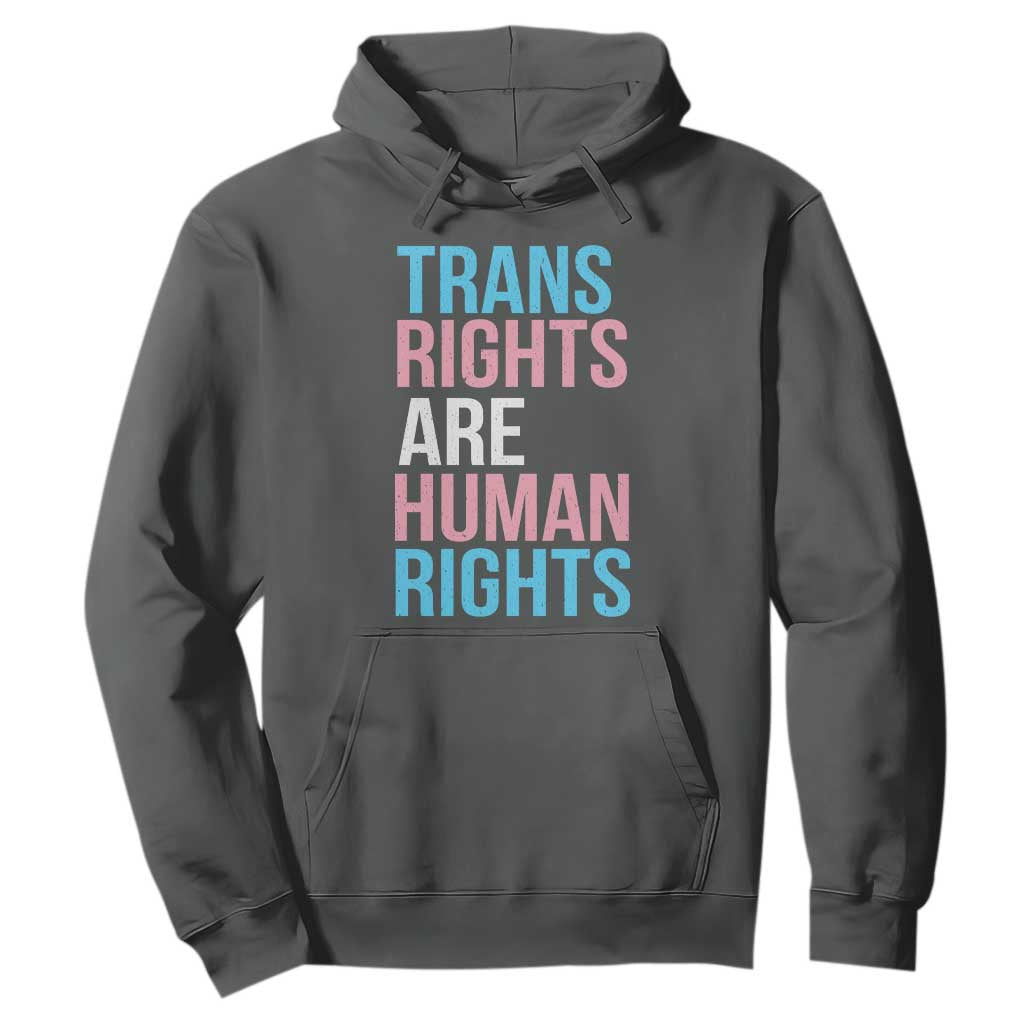 Trans Rights Hoodie Human Rights Transgender Pride Gender Equality TS10 Dark Heather Print Your Wear