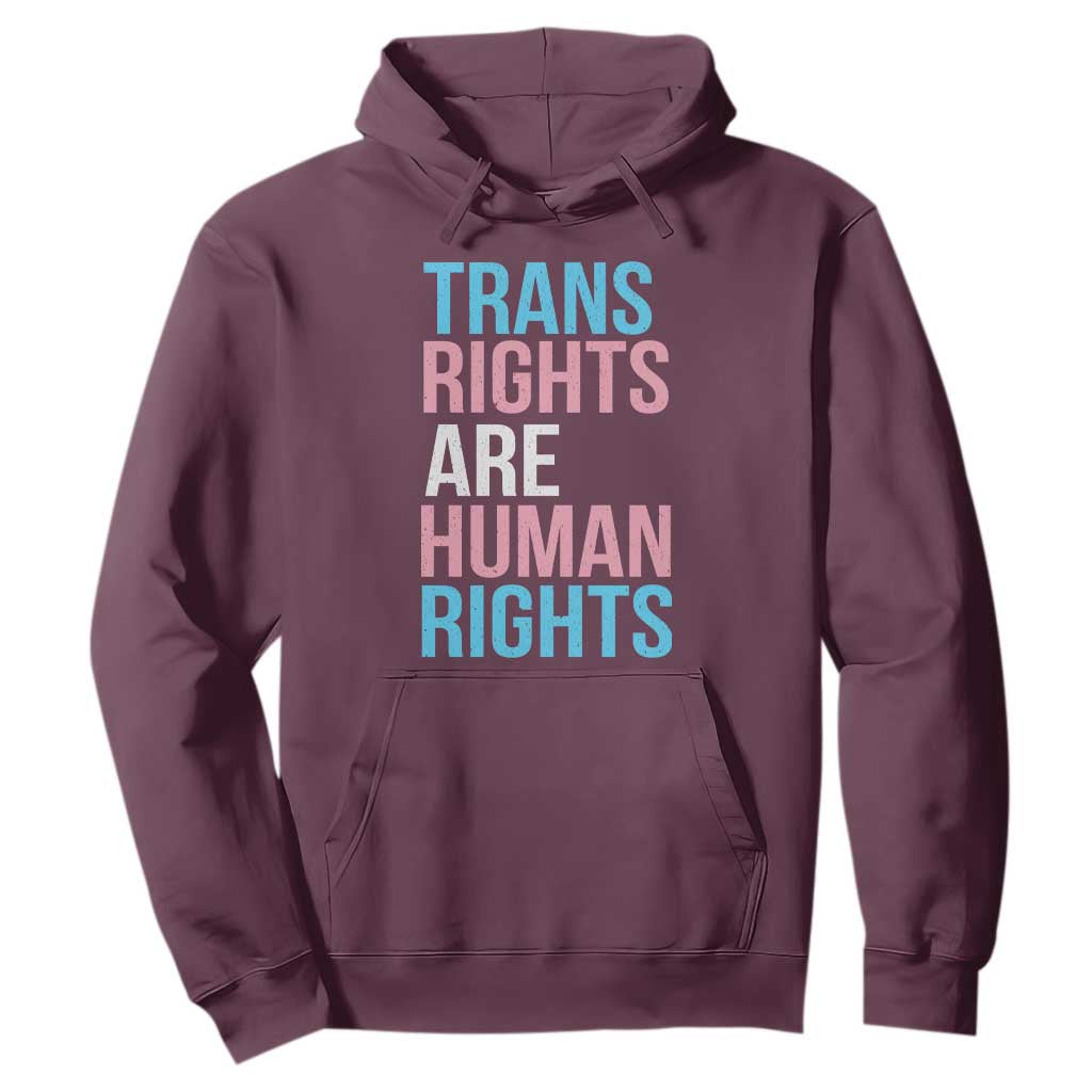 Trans Rights Hoodie Human Rights Transgender Pride Gender Equality TS10 Maroon Print Your Wear