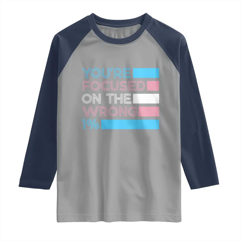 Trans Rights Raglan Shirt Transgender LGBTQ Queer Pride Ally Social Justice TS10 Sport Gray Navy Print Your Wear