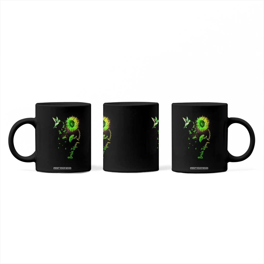 Traumatic Brain Injury Awareness Coffee Mug Sunflower Hummingbird TS02 Print Your Wear