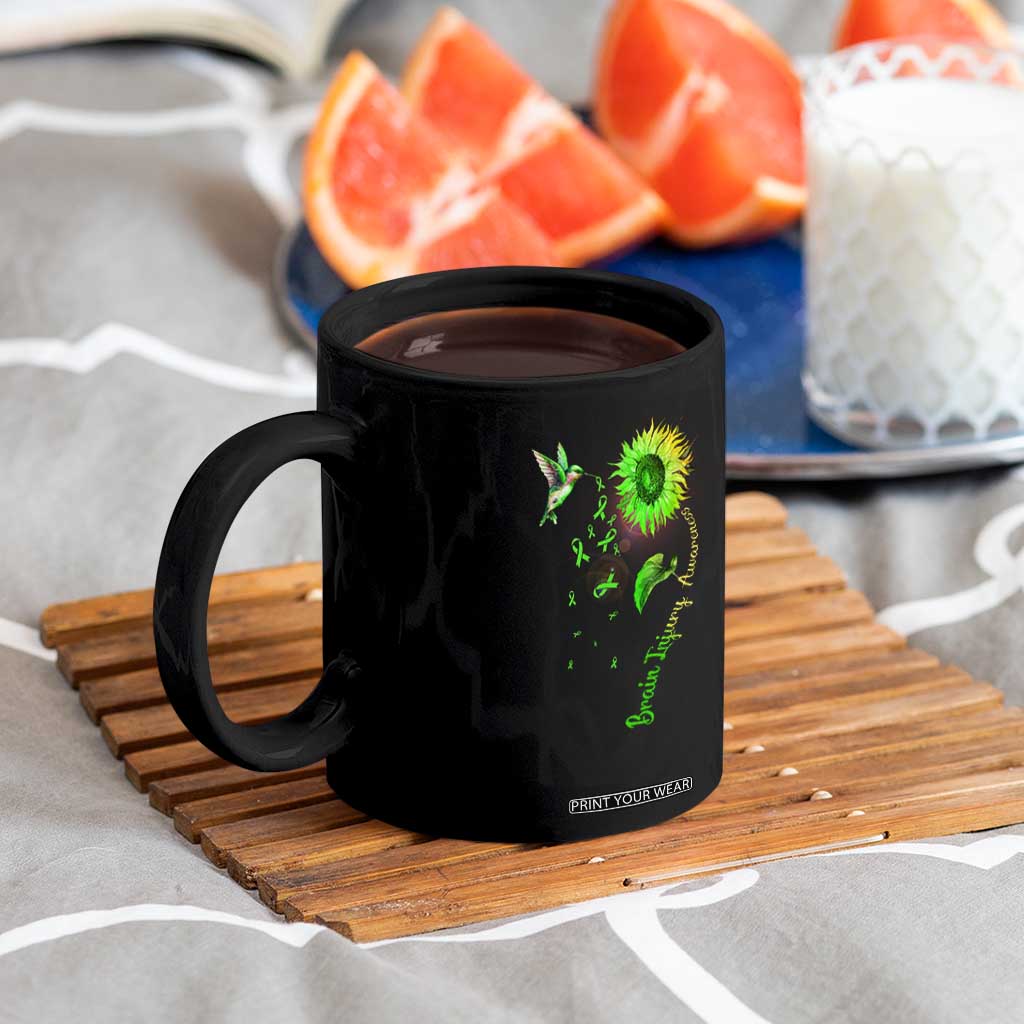 Traumatic Brain Injury Awareness Coffee Mug Sunflower Hummingbird TS02 Print Your Wear