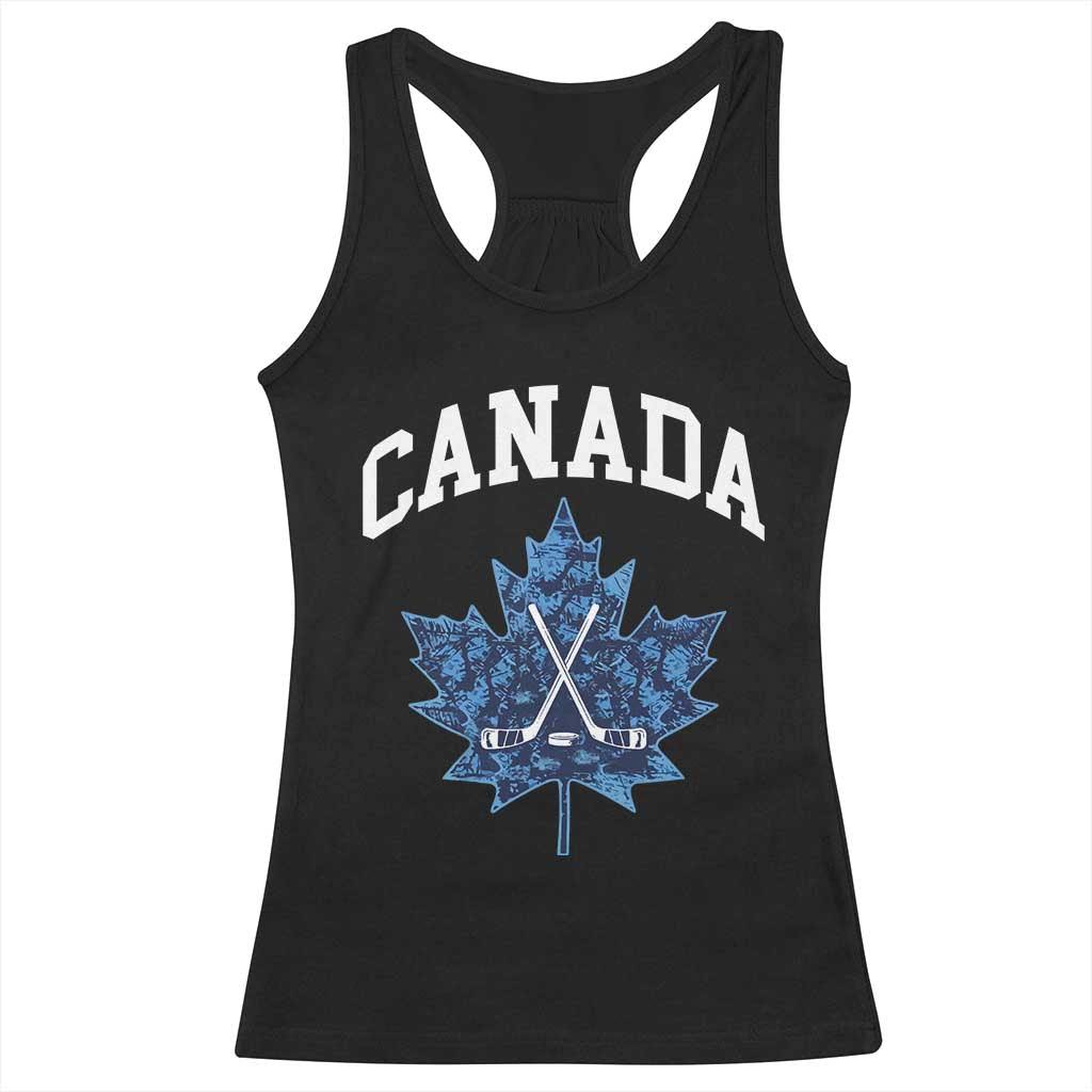 Vintage Canada Hockey Racerback Tank Top Maple Leafs TS10 Black Print Your Wear