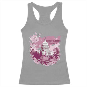 Washington DC Cherry Blossoms Racerback Tank Top Capitol Building Sakura TS11 Sport Gray Print Your Wear