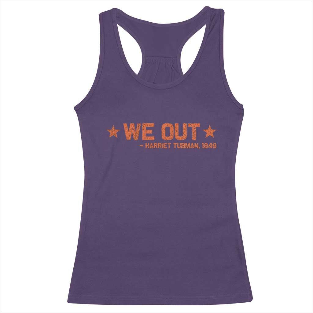 We Out Harriet Tubman Racerback Tank Top 1849 TS10 Purple Print Your Wear