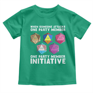 When Someone Attacks One Party Member D20 Dice LGBTQ Ally Toddler T Shirt TS10 Irish Green Print Your Wear