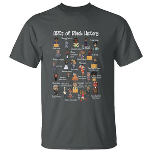 ABCs of Black History Shirt Original Juneteenth T Shirt TS01 Dark Heather Printyourwear