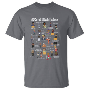 ABCs of Black History Shirt Original Juneteenth T Shirt TS01 Charcoal Printyourwear