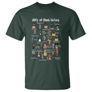 ABCs of Black History Shirt Original Juneteenth T Shirt TS01 Dark Forest Green Printyourwear