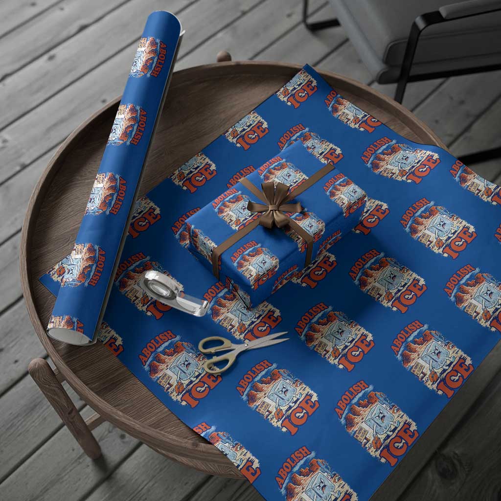 Abolish Ice Protest Wrapping Paper Roll Retro Protest No Human Is Illegal TS10 Beige Print Your Wear