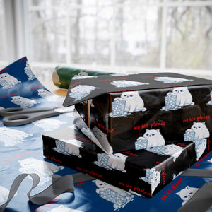 Abolish Ice Protest Wrapping Paper Roll Subtle FDT Cat Meme No Ice Please TS10 Black Print Your Wear