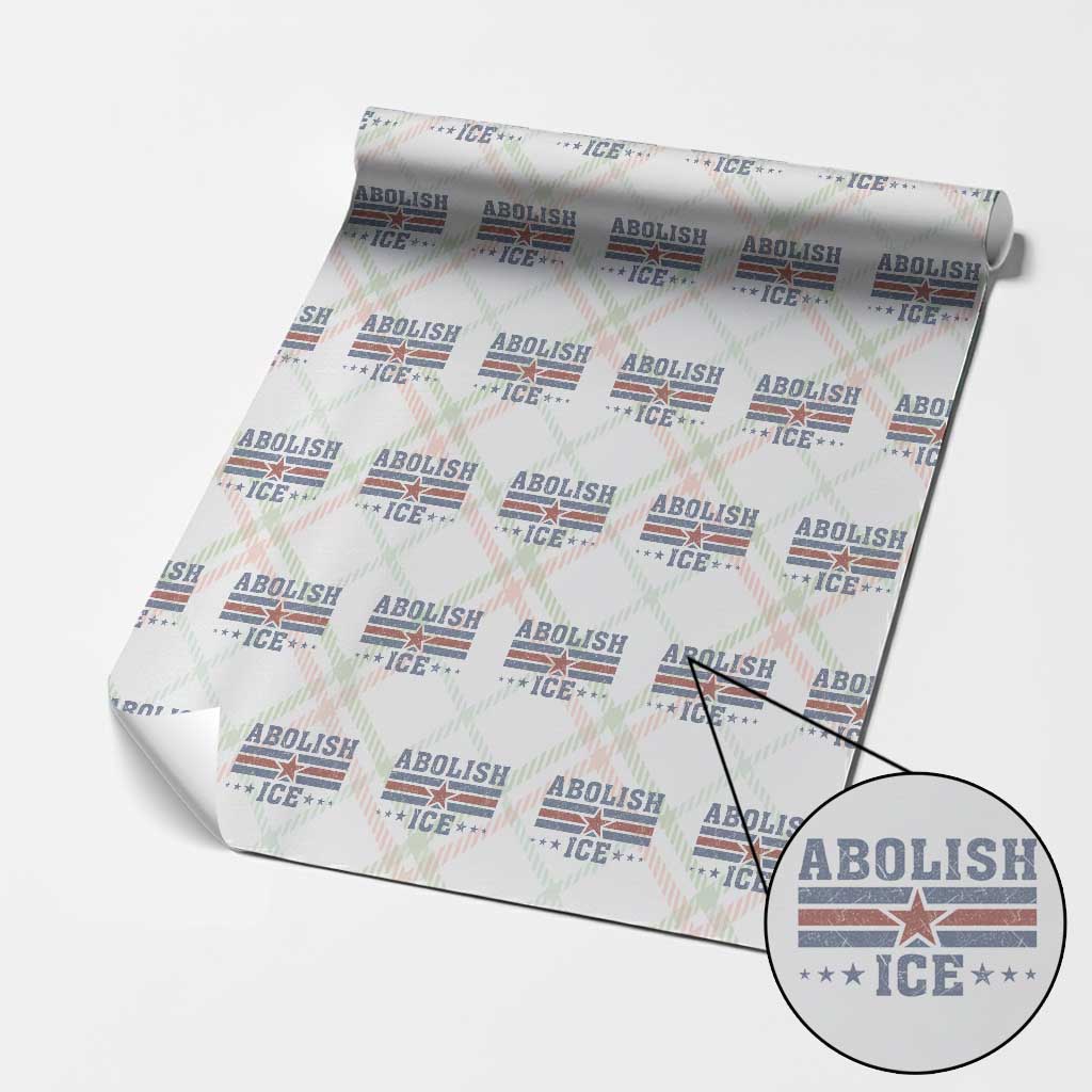Abolish Ice Wrapping Paper Roll Resist Support Immigrants Refugees TS11 Christmas Plaid Print Your Wear