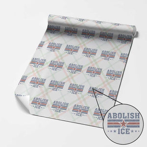 Abolish Ice Wrapping Paper Roll Resist Support Immigrants Refugees TS11 Christmas Plaid Print Your Wear