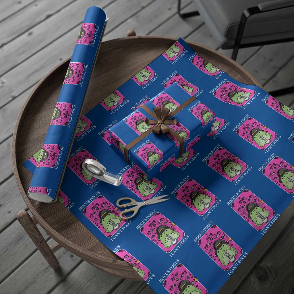 ADHD Meme Wrapping Paper Roll Neurodivergent Wizard Frog I Cant Focus TS10 Blue Print Your Wear