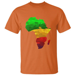 Africa Map Green Yellow Red Proud African Pride Juneteenth T Shirt TS01 Orange Printyourwear