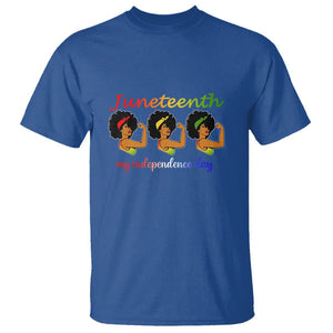 African American History T Shirt Happy Juneteenth Is My Independence Day Free Black Women TS01 Royal Blue Printyourwear