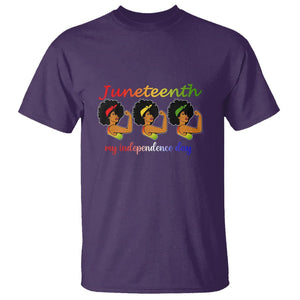 African American History T Shirt Happy Juneteenth Is My Independence Day Free Black Women TS01 Purple Printyourwear