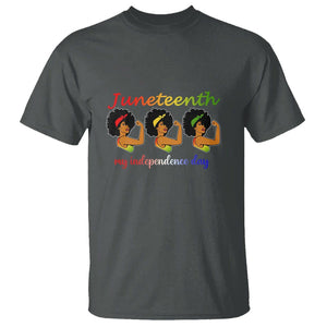 African American History T Shirt Happy Juneteenth Is My Independence Day Free Black Women TS01 Dark Heather Printyourwear