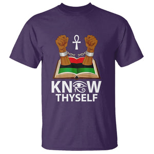 African American History T Shirt Know Thyself TS01 Purple Printyourwear