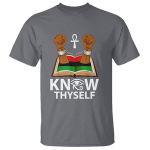 African American History T Shirt Know Thyself TS01 Charcoal Printyourwear